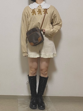 「merry jenny（メリージェニー）のアイテム（スウェット）」を使った、chii8216さん（レディース・163cm）の秋コーディネート