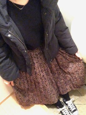 「Simplicite（サンプリシテ）のアイテム（ブルゾン）」を使った、eriさん（レディース・160cm）の冬コーディネート