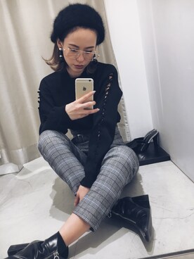 関本香里さん(レディース・160cm)の冬コーディネート