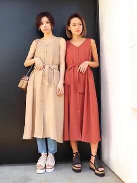 関本香里さん（レディース・160cm）の夏コーディネート