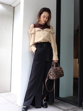 関本香里さん（レディース・160cm）の秋コーディネート