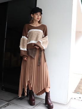 関本香里さん（レディース・160cm）の秋コーディネート