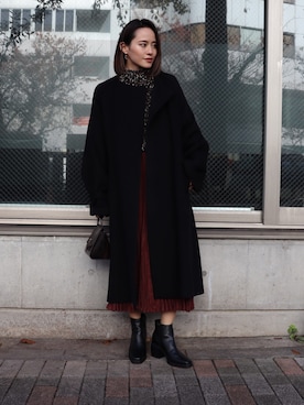 関本香里さん(レディース・160cm)の冬コーディネート