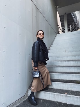 関本香里さん（レディース・160cm）の冬コーディネート