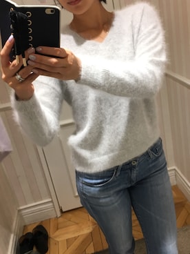 「モフモフニット」｜eriionさん（レディース・161cm）の冬コーディネート