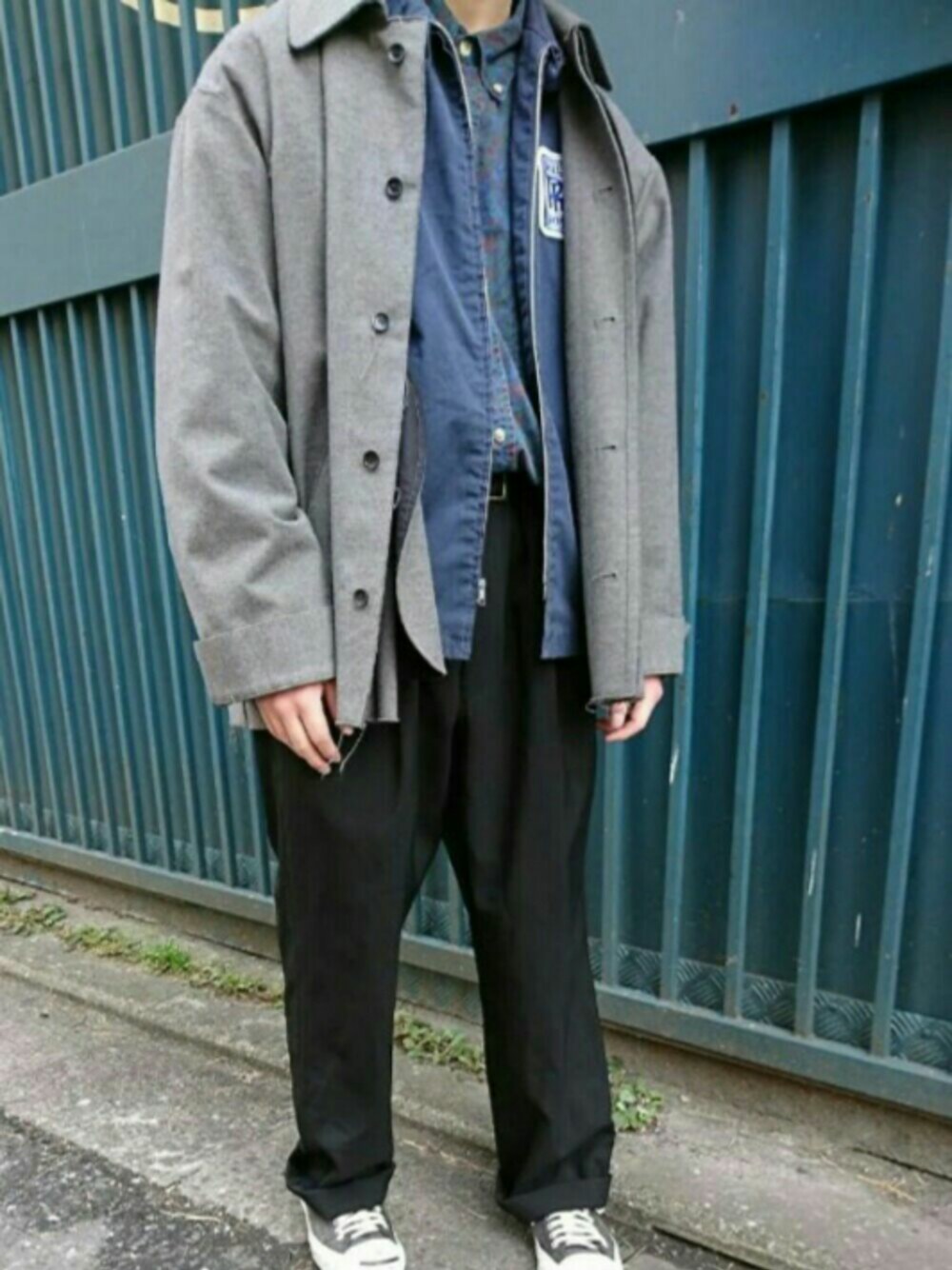 「VOAAOVの【VOAAOV】 wool cotton box jacket（ブルゾン、グレー系）」を使った、ryu_1989さん（メンズ・161cm）の春コーディネートの1枚目の写真