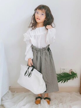 「Momo（Momo）のアイテム」を使った、兔妈さん（キッズ・120cm）の冬コーディネート