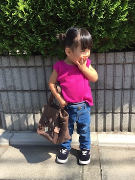 「Baddy Lee（バディリー）のアイテム」を使った、sesa-mocaさん（キッズ・90cm）の秋コーディネート