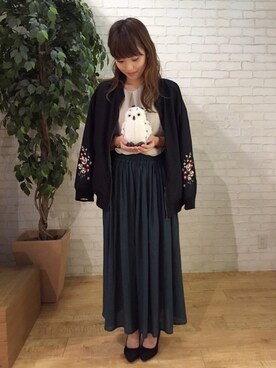 「ブルゾン」｜「アイテム（おもちゃ）」を使った、mioさん（レディース・156cm）の秋コーディネート