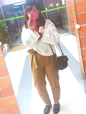 「fd style（エフディ スタイル）のアイテム（バッグ）」を使った、つぼやん☺︎さん（レディース・156cm）の冬コーディネート