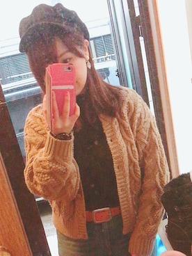 「アイテム（イヤリング）」を使った、つぼやん☺︎さん（レディース・156cm・20代）の冬コーディネート