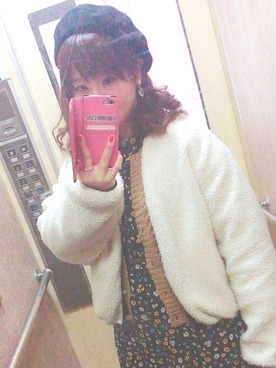 「アイテム（イヤリング）」を使った、つぼやん☺︎さん（レディース・156cm・20代）の冬コーディネート