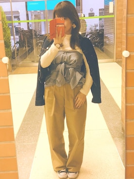 「rps（アールピーエス）のアイテム（デニムジャケット）」を使った、つぼやん☺︎さん（レディース・156cm）の春コーディネート