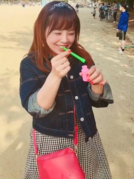 「rps（アールピーエス）のアイテム（デニムジャケット）」を使った、つぼやん☺︎さん（レディース・156cm）の春コーディネート