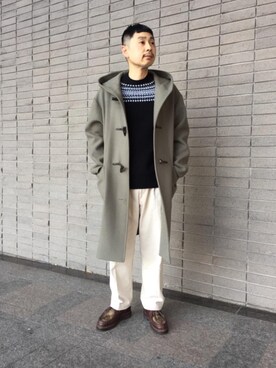 「BEAUTY&YOUTH UNITED ARROWS（ビューティーアンドユースユナイテッドアローズ）のアイテム（ダッフルコート）」を使った、山本 貴洋さん（メンズ・169cm）の秋コーディネート