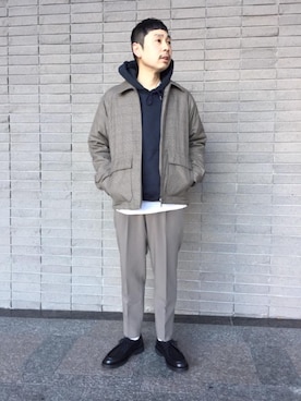 「KLEMAN（クレマン）の＜KLEMAN＞ PADRE/シューズ（モカシン/デッキシューズ）」を使った、山本 貴洋さん（メンズ・169cm）の冬コーディネート