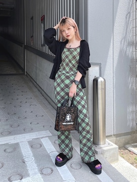 「シースルー」｜「アイテム（アナログ腕時計）」を使った、林 奈実さん（レディース・155cm）の夏コーディネート
