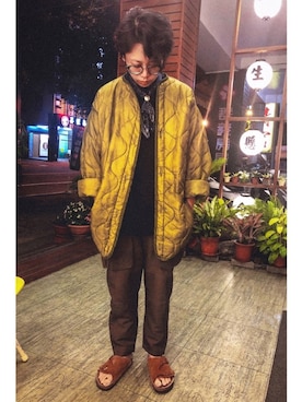 「GOOPiMADE」｜「アイテム（その他トップス）」を使った、季冠廷さん（メンズ・165cm）の冬コーディネート