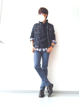 「417 EDIFICE（フォーワンセブンエディフィス）のアイテム（パーカー）」を使った、HIROMASAさん（メンズ・186cm）の春コーディネート