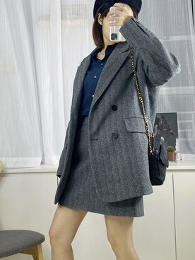 「無（ム）のアイテム（セットアップ）」を使った、Ling Lauさん（レディース・161cm）の秋コーディネート
