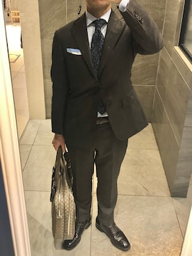 「RING JACKET（リングジャケット）のアイテム（フォーマルスーツ/小物）」を使った、Hayakeeeenさん（メンズ・163cm）の夏コーディネート