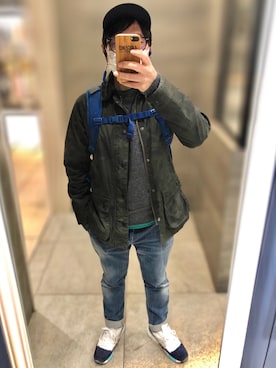 「patagonia」｜「アイテム（ミリタリージャケット）」を使った、Hayakeeeenさん（メンズ・163cm）の秋コーディネート