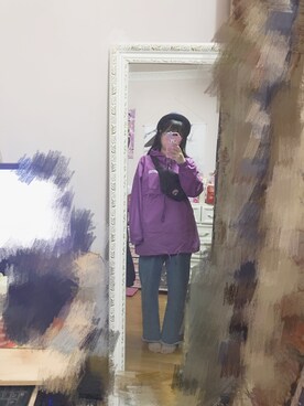 「chuu（チュー）のアイテム（パーカー）」を使った、kuronanaさん（レディース・163cm）の春コーディネート
