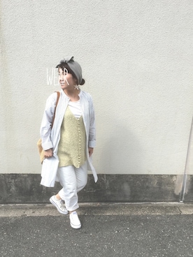 「JURGEN LEHL（ヨーガンレール）のアイテム（トップス）」を使った、a:mingさん（レディース・159cm）の春コーディネート