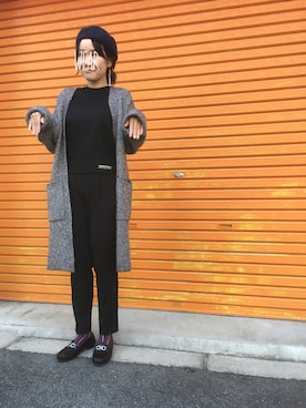 「wearhalloween2017」｜「アイテム（ハンチング/ベレー帽）」を使った、a:mingさん（レディース・159cm）の秋コーディネート