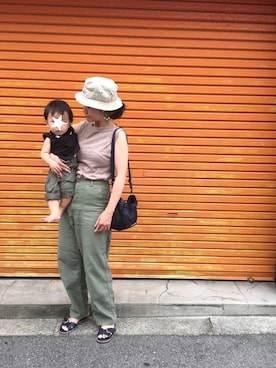 「passage mignon/flaneur（パサージュミニョンフラヌール）のアイテム（サンダル）」を使った、a:mingさん（レディース・159cm）の夏コーディネート