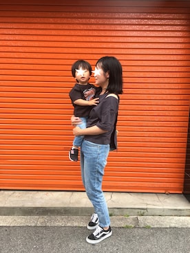 「ZOZO（ゾゾ）のスリムテーパードデニムパンツ［WOMEN］（デニムパンツ）」を使った、a:mingさん（レディース・159cm）の春コーディネート