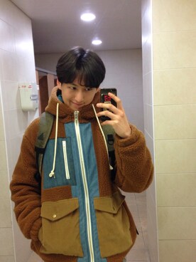 「daily look」｜「アイテム（その他アウター）」を使った、고경민さん（メンズ・182cm）の冬コーディネート