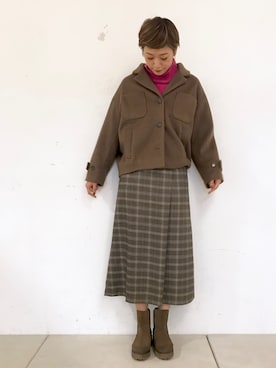 「el sepia（エルセピア）のアイテム」を使った、naomiさん（レディース・168cm）の秋コーディネート