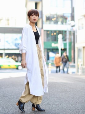 「アイテム（シャツワンピース）」を使った、naomiさん（レディース・168cm・20代）の冬コーディネート