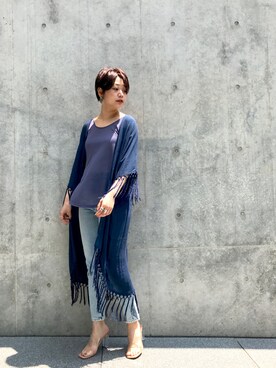 「Wrangler」｜「アイテム（その他アウター）」を使った、naomiさん（レディース・168cm）の夏コーディネート