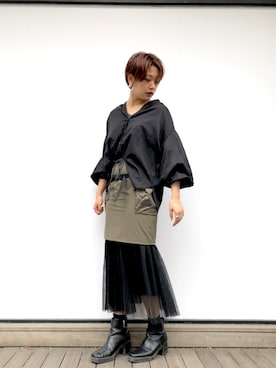 「SUPERTHANKS」｜「アイテム（スカート）」を使った、naomiさん（レディース・168cm）の夏コーディネート