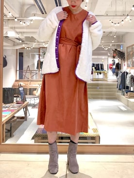 「アイテム（ブルゾン）」を使った、naomiさん（レディース・168cm・30代）の冬コーディネート