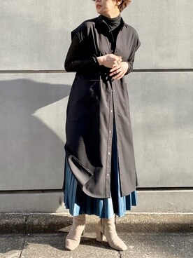 「SUPERTHANKS」｜「アイテム（ブーツ）」を使った、naomiさん（レディース・168cm）の冬コーディネート