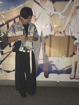 「DETAILS（ディテールズ）のアイテム（スラックス）」を使った、ともきさん（メンズ・172cm）の秋コーディネート