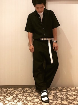 「DETAILS（ディテールズ）のアイテム（スラックス）」を使った、ともきさん（メンズ・172cm）の秋コーディネート