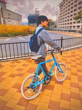 「Levi's（リーバイス）のアイテム（バックパック/リュック）」を使った、たいやきさん（メンズ・172cm）の冬コーディネート