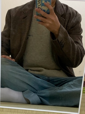 「GAP（ギャップ）のアイテム（テーラードジャケット）」を使った、たいやきさん（メンズ・172cm）の冬コーディネート