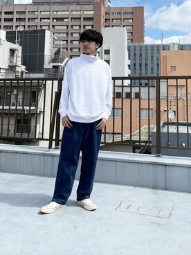 「FILA（フィラ）のアイテム（トップス）」を使った、NAOKIさん（メンズ・175cm）の秋コーディネート