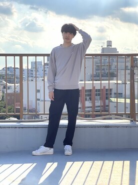 「FILA（フィラ）のアイテム（トップス）」を使った、NAOKIさん（メンズ・175cm）の秋コーディネート