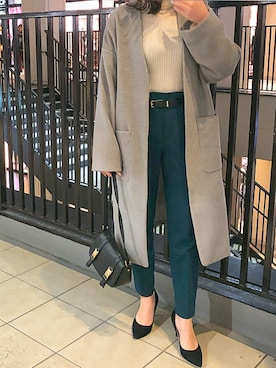 「Regalect（リガレクト）のアイテム（ジャケット/アウター）」を使った、Manaeさん（レディース・155cm）の冬コーディネート