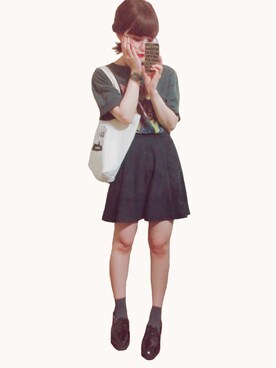 「ダイソートート」｜ナツミさん（レディース・158cm）の春コーディネート