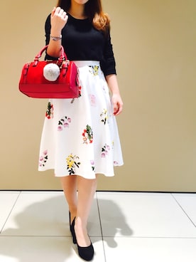 「& chouette（アンドシュエット）のアイテム（ボストンバッグ）」を使った、TSさん（レディース・155cm）の春コーディネート