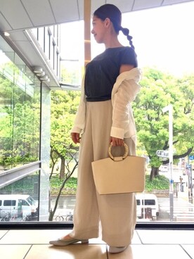 「interstaple（インターステイプル）のアイテム」を使った、みささん（レディース・153cm）の春コーディネート