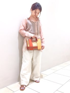 「LOWELL things（ロウェル　シングス）のアイテム」を使った、みささん（レディース・153cm）の夏コーディネート