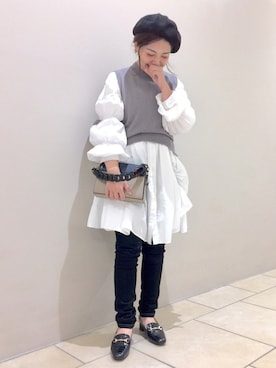 「interstaple（インターステイプル）のアイテム」を使った、みささん（レディース・153cm）の秋コーディネート